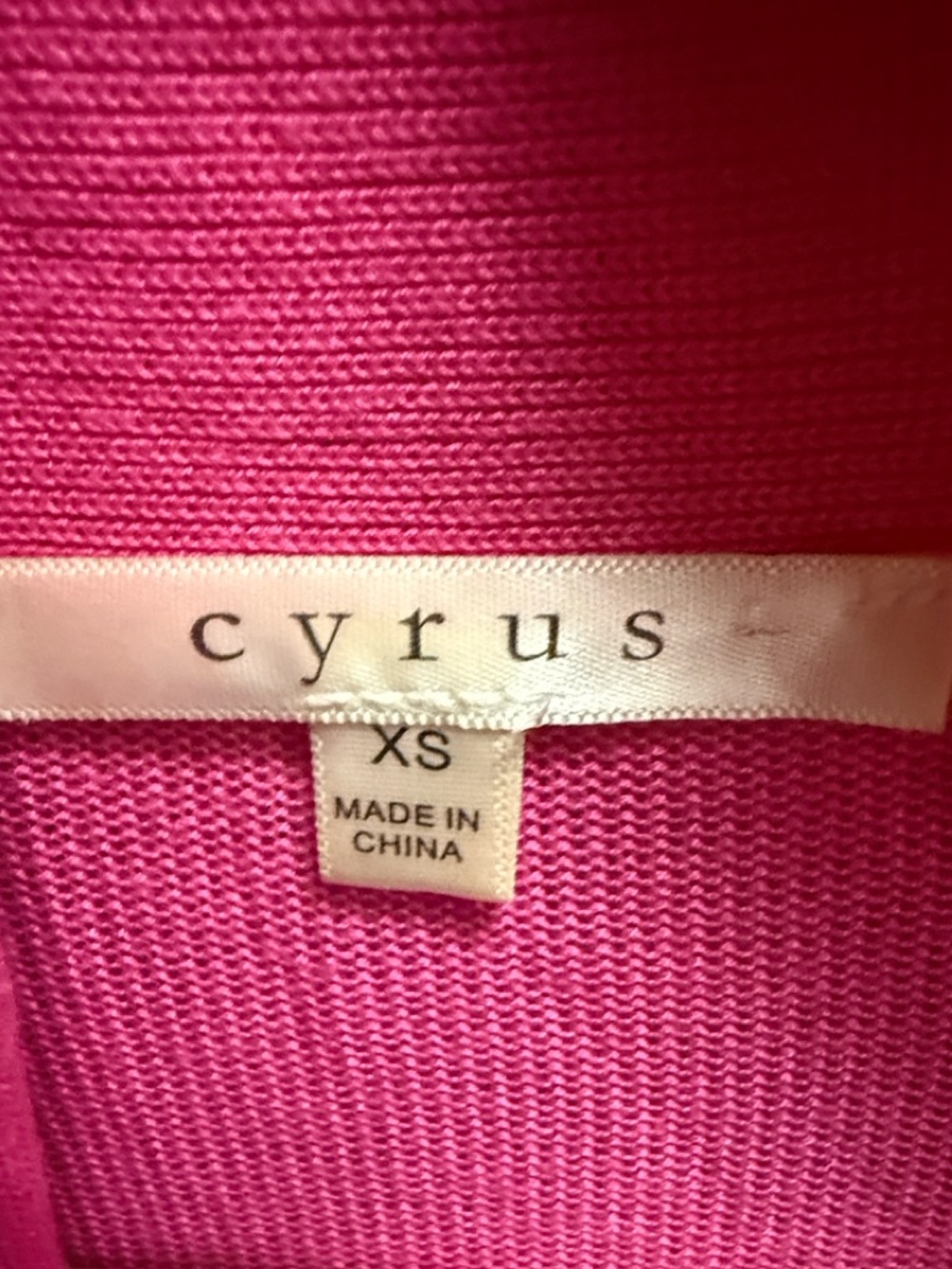 Cyrus Vibrant Hot Pink Open-Front Cardigan Sweater Size XS - Picture 2 of 7